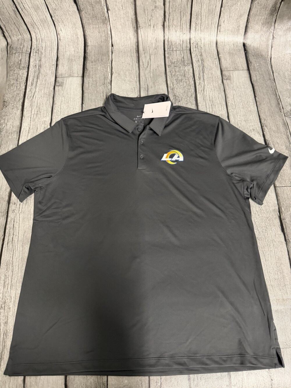 NWT Men’s Nike Los Angeles Rams Dri Fit Polo Shirt Grey XXL 2XL